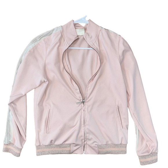 Maeve Jackets & Blazers - Maeve Anthropologie Pink Jacket Full Zip Sweatshirt Size Small Oversized